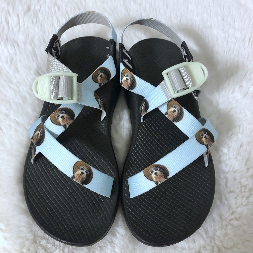 Chacos Custom Novelty Dog Print Z1 Classic Sandals Size 7